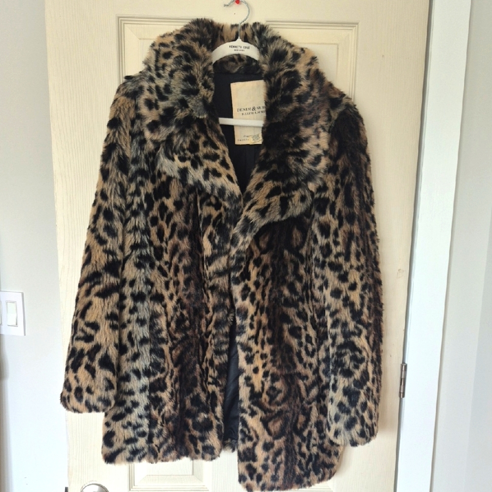 Ralph Lauren x Denim Supply Leopard Print Faux Fur Coat